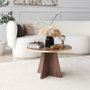 Hanah Home Mesa de Centro Mushroom Gold y Walnut